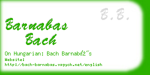 barnabas bach business card